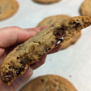 fresh chocolate chip cookies